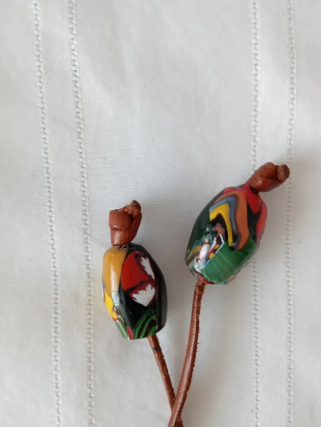 Collar cuero auténtico trenzado