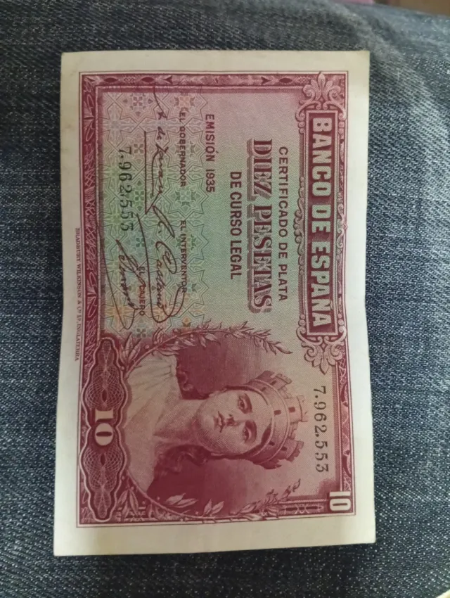 Billete 10 Pesetas Banco de España 1935 tengo 3