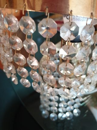 Lampadario oro e cristallo .