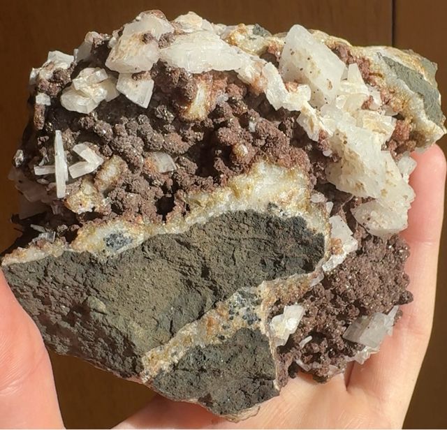 Siderita sobre Barita Mineral