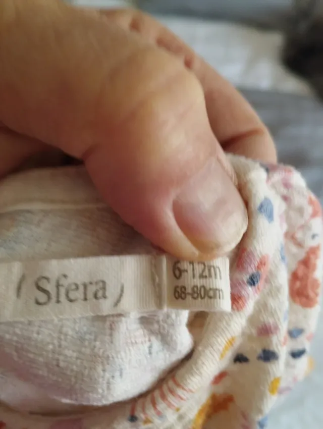 Vestido bebé 9/12 meses estampado zorros