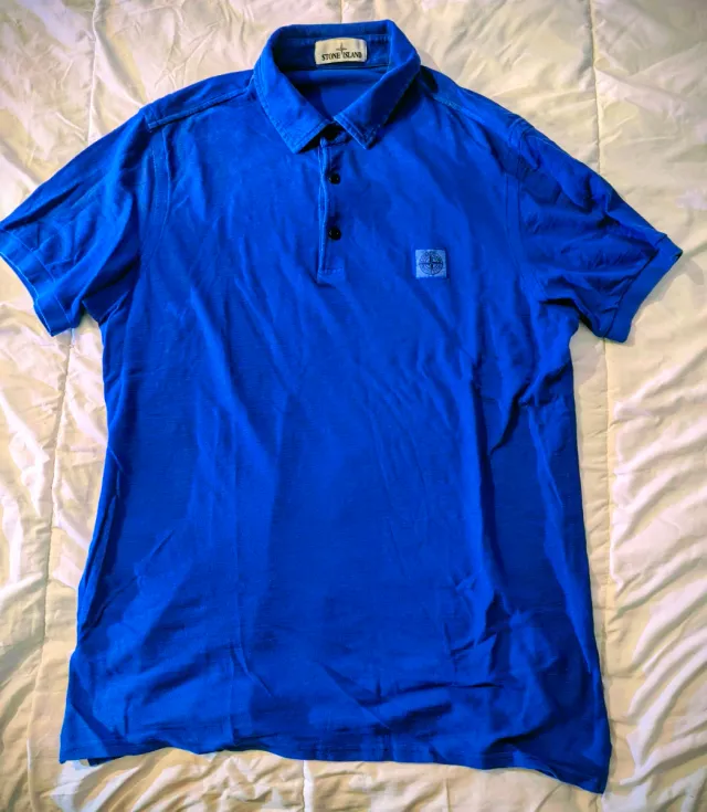 Polo Stone Island Azul Original