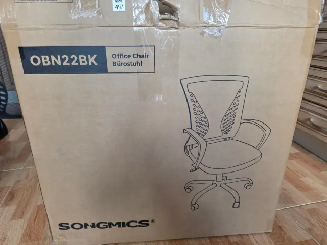 Silla Nueva de Oficina SONGMICS OBN22BK Negra