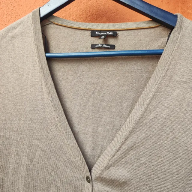 Massimo Dutti Chaqueta Punto Marrón Talla M