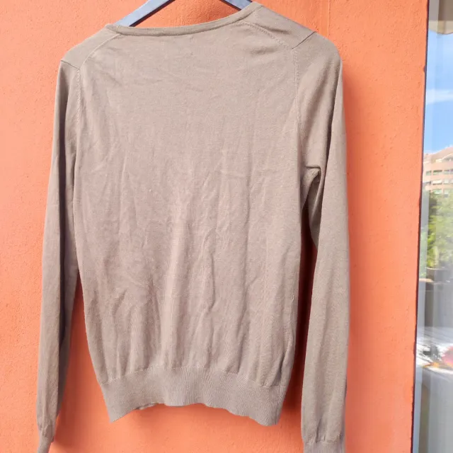 Massimo Dutti Chaqueta Punto Marrón Talla M