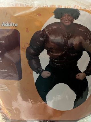 Disfraz Adulto Pecho Musculoso Marrón