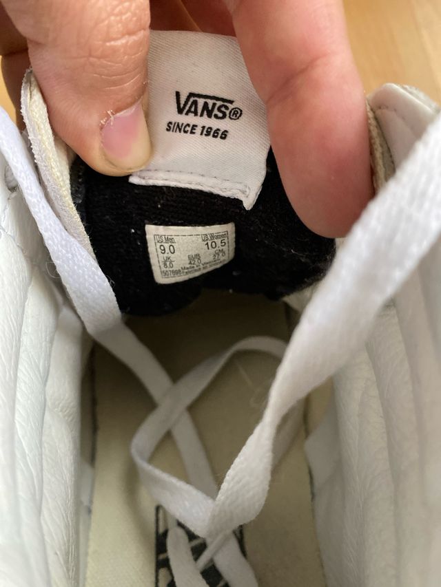 Zapatillas Vans ante SK8-Hi Beige/Blancas Talla 42