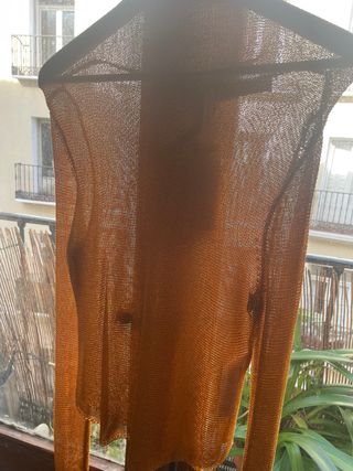 Blusa brillante cobriza