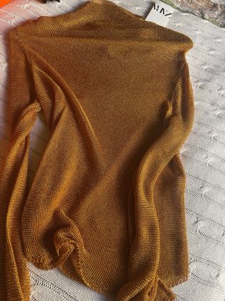 Blusa brillante cobriza