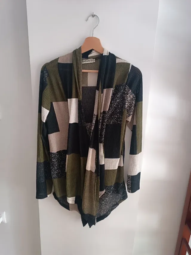 Chaqueta de punto patchwork talla S / M