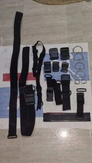 Hebillas,Anillas, piezas jacket .bcd buceo