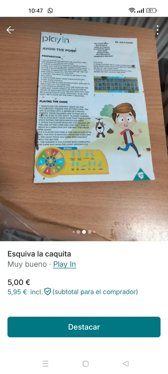Juego de mesa Esquiva la Crotte