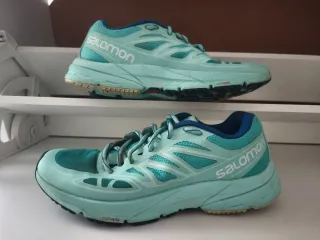 Zapatillas Salomon Trail Running Azul/Verde
