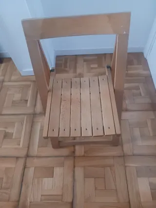 2 Sillas Plegables Madera