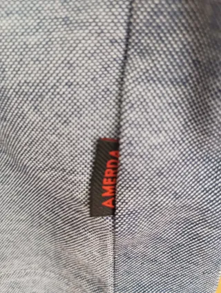 Polo Amerda manga corta gris/azul Talla M