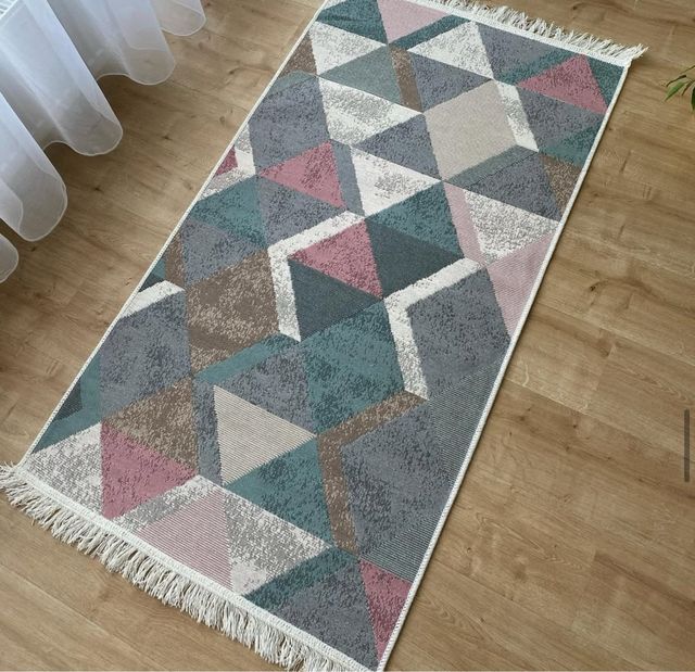 Tappeto Geometria Cotone 80x150 cm