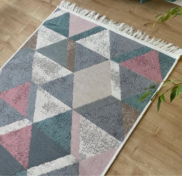 Tappeto Geometria Cotone 80x150 cm