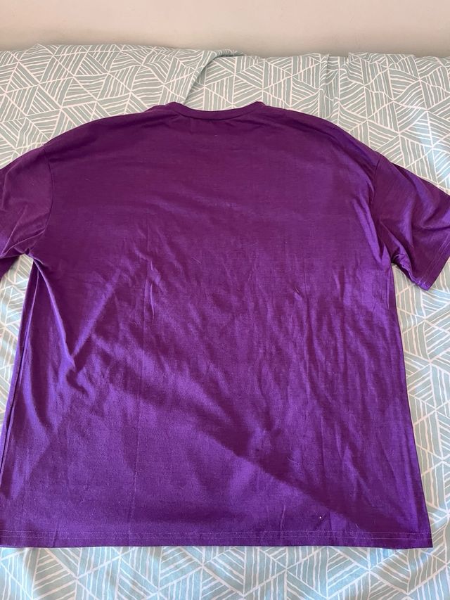 Camiseta oversize morada Shein All Roads Lead to R