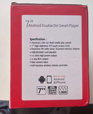 Radio Android 2DIN 7 pulgadas Carplay Universal