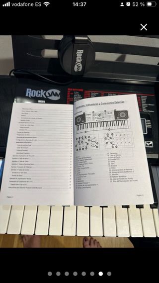 Teclado Piano Digital RockJam 61 Teclas