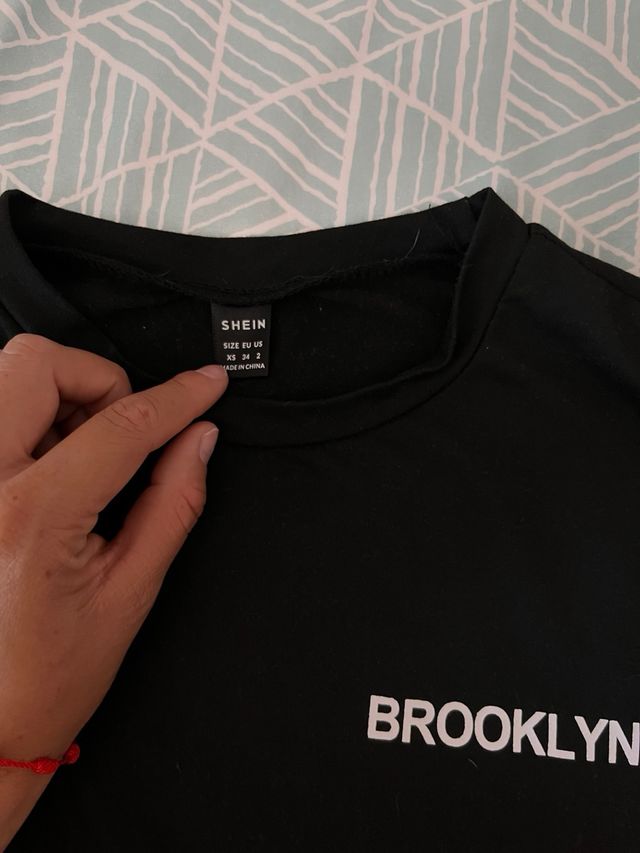 Camiseta oversize negra Shein