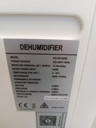 Deshumidificador Okyuk Piezas P8Y6388