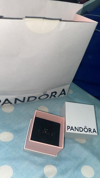 Anillo Pandora Corazón negro