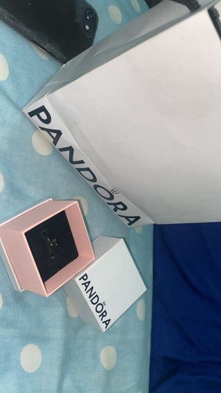 Anillo Pandora Corazón negro