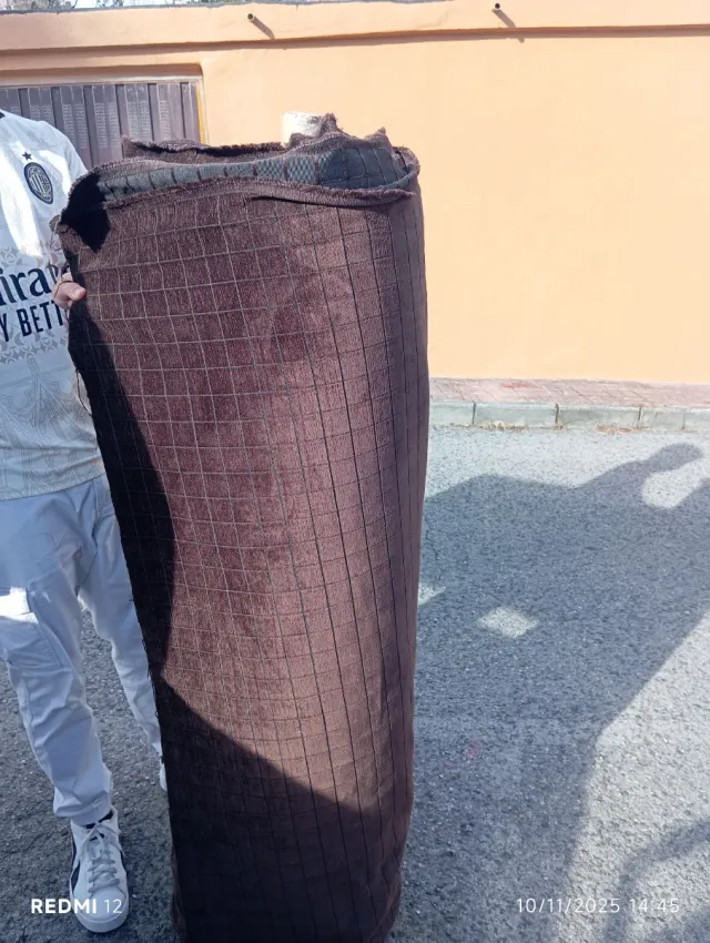 Tela marrón doble ancho 80m resto tienda