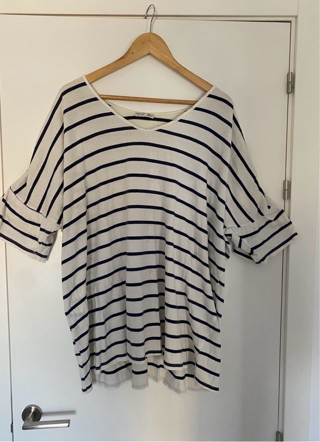 Vestido rayas azul y blanco