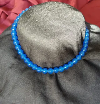 Collana in agata blu