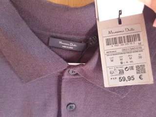 Camiseta Massimo Dutti Gris Talla M, Hombre