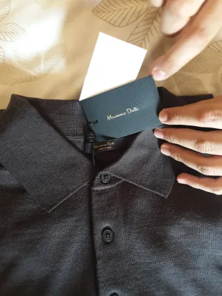 Camiseta Massimo Dutti Gris Talla M, Hombre