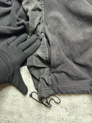 Fila Fleece Black Jacket Full-Zip Vintage Y2K