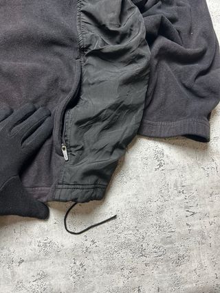 Fila Fleece Black Jacket Full-Zip Vintage Y2K