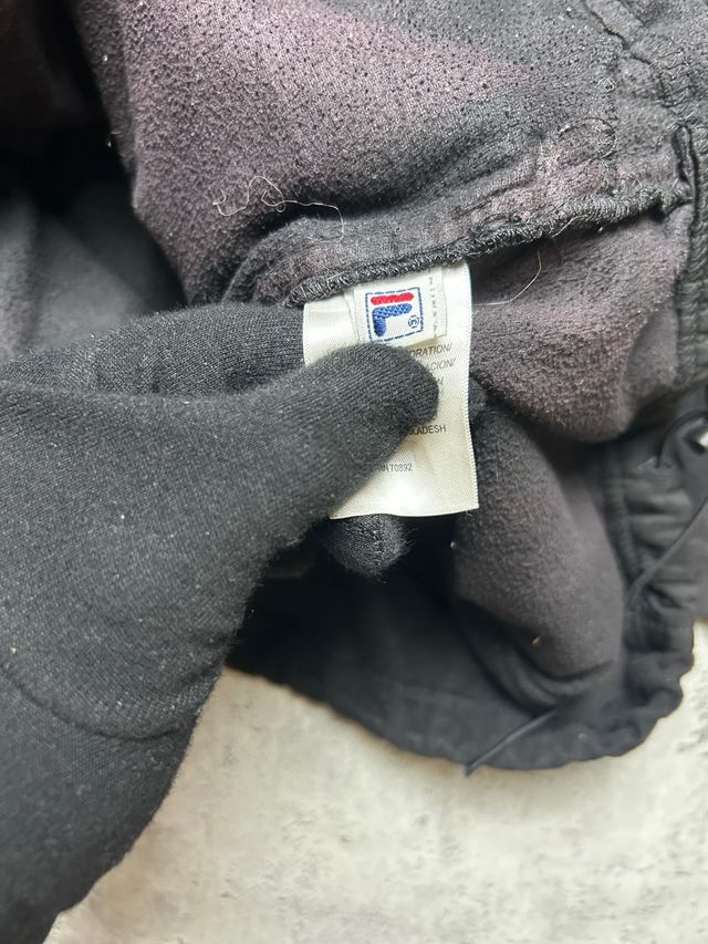 Fila Fleece Black Jacket Full-Zip Vintage Y2K