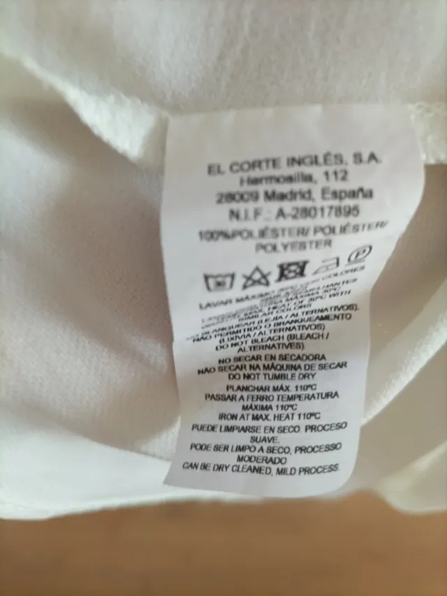 Blusa cruzada beige/blanca talla única