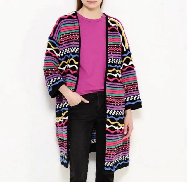 Abrigo largo estampado mujer talla única