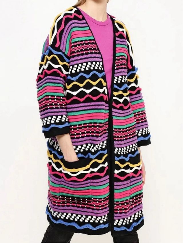 Abrigo largo estampado mujer talla única