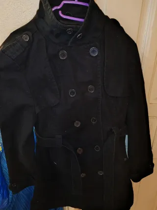 Gabardina Easy Wear Mujer Algodón Negra