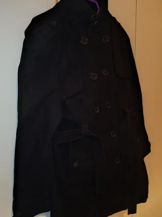 Gabardina Easy Wear Mujer Algodón Negra