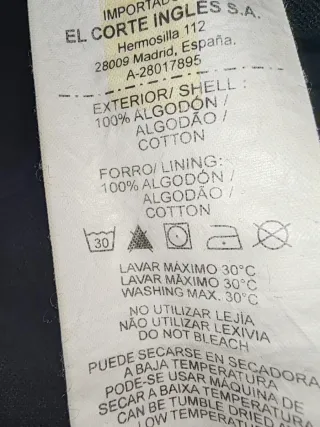 Gabardina Easy Wear Mujer Algodón Negra