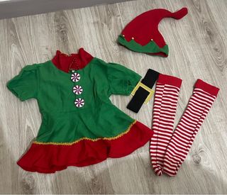 Completo elfo natalizio bambina