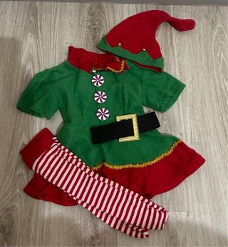 Completo elfo natalizio bambina
