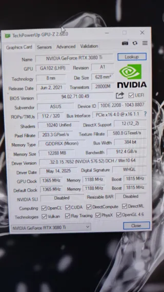 ASUS ROG Strix RTX 3080 Ti OC 12GB