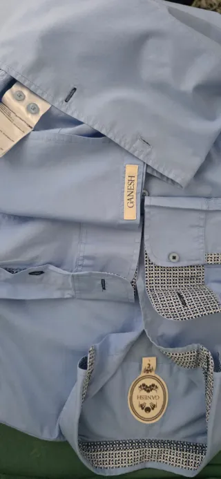 Camisa Celeste Ganesh Talla L Mujer