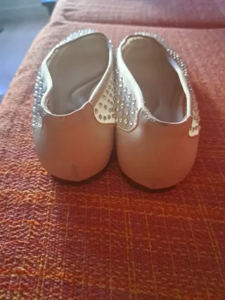 Manoletinas Beige y Doradas Mujer