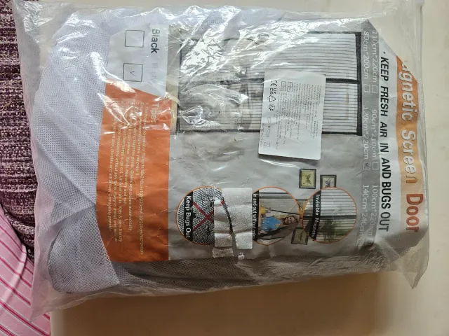 Cortina Mosquitera Magnética Negra