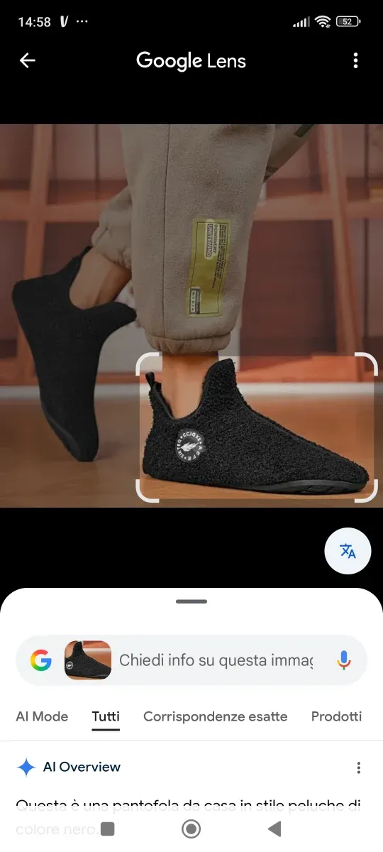 Pantofole Aefe uomo nere