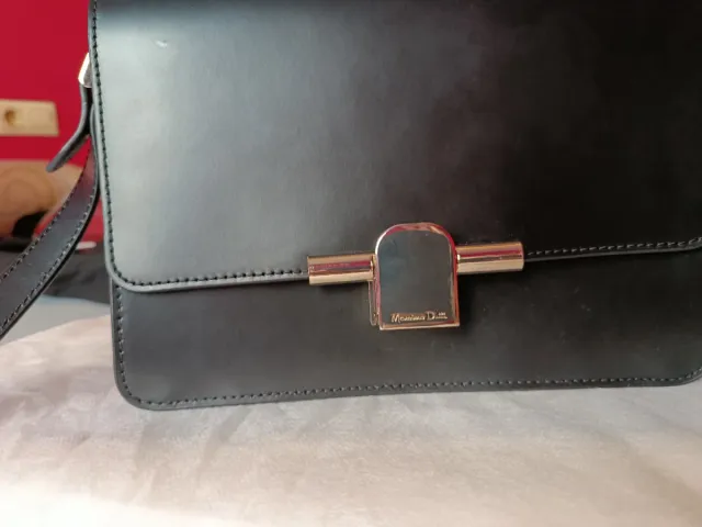 Bolso Piel Massimo Dutti Negro Nuevo